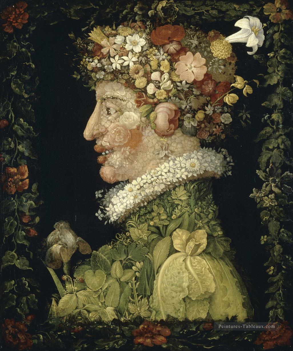 Printemps 1573 Giuseppe Arcimboldo classique fleurs Peintures à l'huile